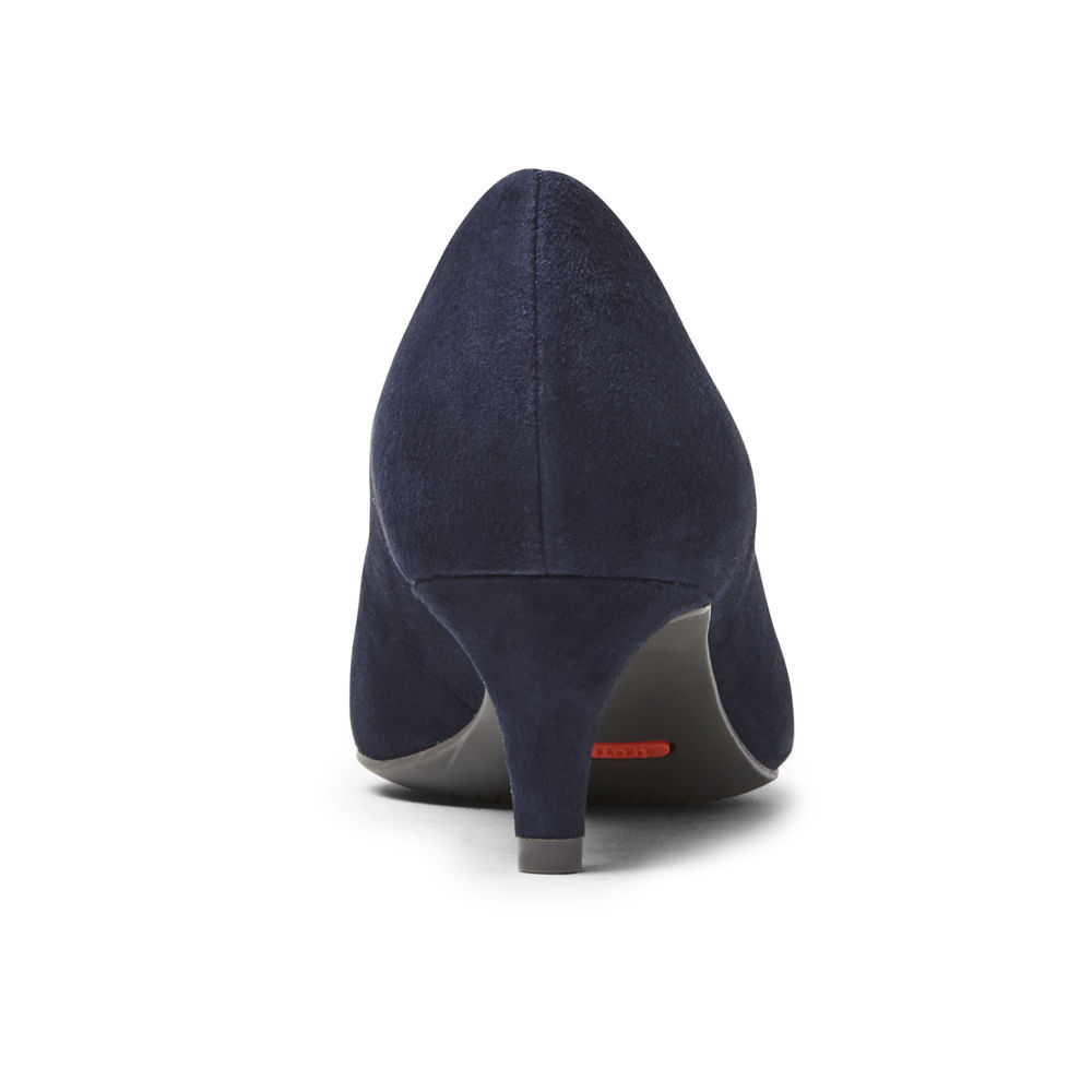 Rockport Womens Heels Navy - Total Motion Noelle Scalloped-Back - UK 350-UZETVK